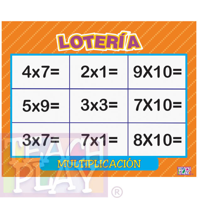  Tablas de multiplicar (lotería)